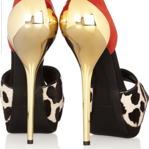 Guissepe Zanotti Animal Print Stilletos